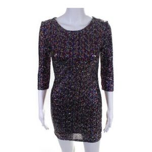 TFNC London Sequin Crew Neck Bodycon Dress